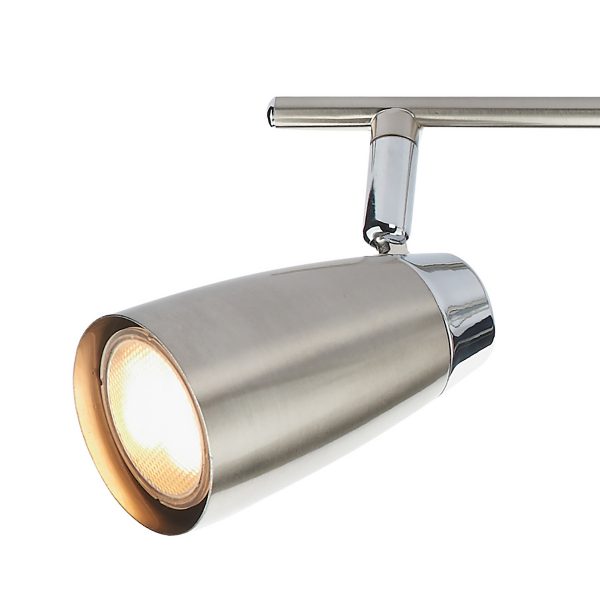 Loft 4 Light Bar Spotlight Satin & Polished Chrome - Image 2
