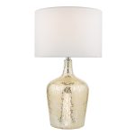 Lolek Dual Light Table Lamp Clear/Silver Glass With Shade