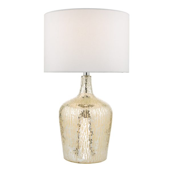 Lolek Dual Light Table Lamp Clear/Silver Glass With Shade