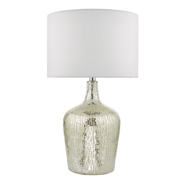 Lolek Dual Light Table Lamp Clear/Silver Glass With Shade - Image 2