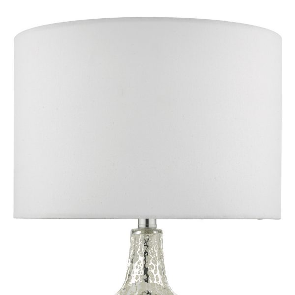 Lolek Dual Light Table Lamp Clear/Silver Glass With Shade - Image 3