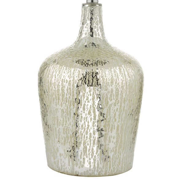 Lolek Dual Light Table Lamp Clear/Silver Glass With Shade - Image 4