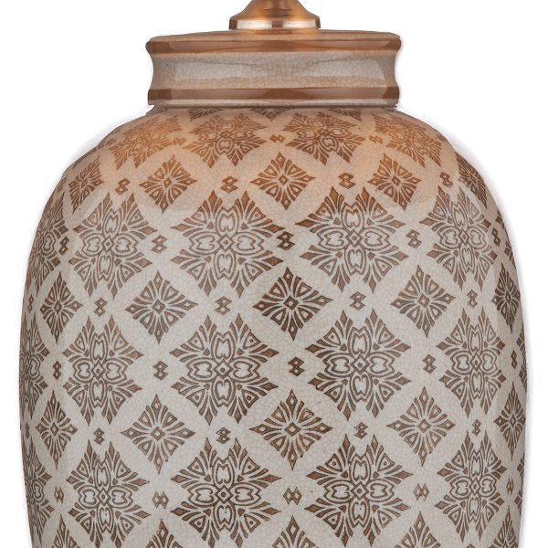 Louise Table Lamp Brown/Cream Base Only - Image 3