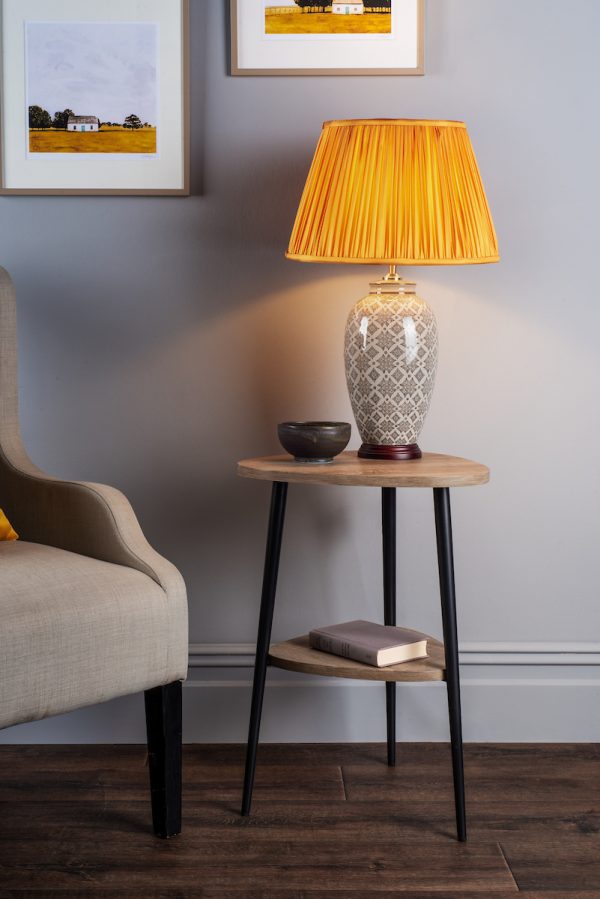 Louise Table Lamp Brown/Cream Base Only - Image 4