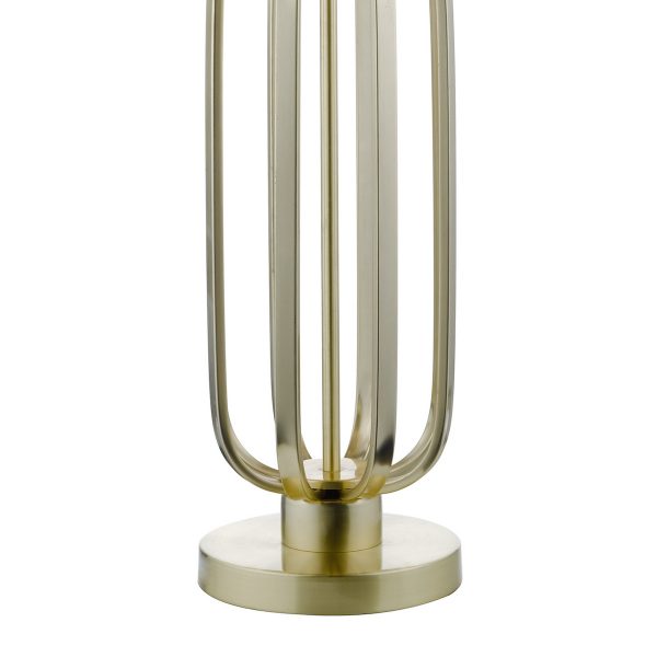 Lucie Table Lamp Satin Brass With Shade - Image 2