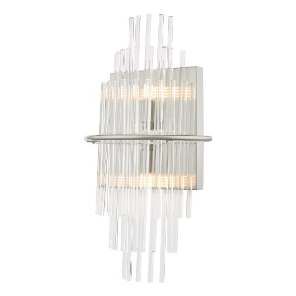 Lukas 2 Light Wall Light Polished Chrome Glass - Image 4