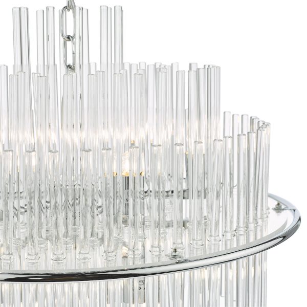 Lukas 13 Light Pendant Polished Chrome Glass - Image 3