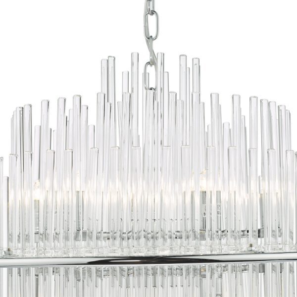 Lukas 13 Light Pendant Polished Chrome Glass - Image 4