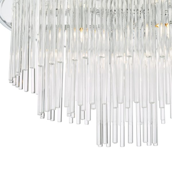 Lukas 13 Light Pendant Polished Chrome Glass - Image 5