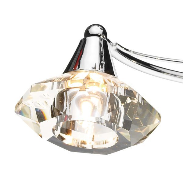 Luther 4 Light Semi Flush Polished Chrome Crystal - Image 4