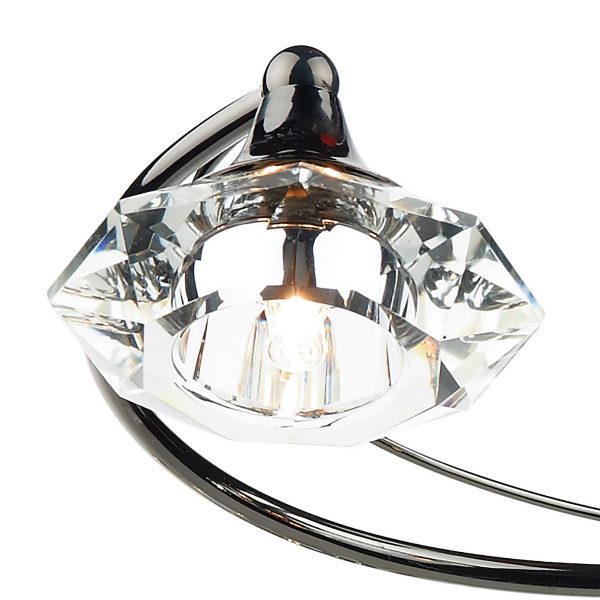 Luther 6 Light Semi Flush Black Chrome Crystal - Image 4
