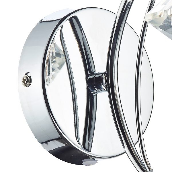 Luther Wall Light Polished Chrome Crystal - Image 2