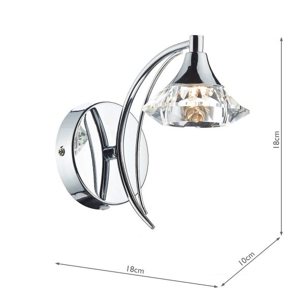 Luther Wall Light Polished Chrome Crystal - Image 4