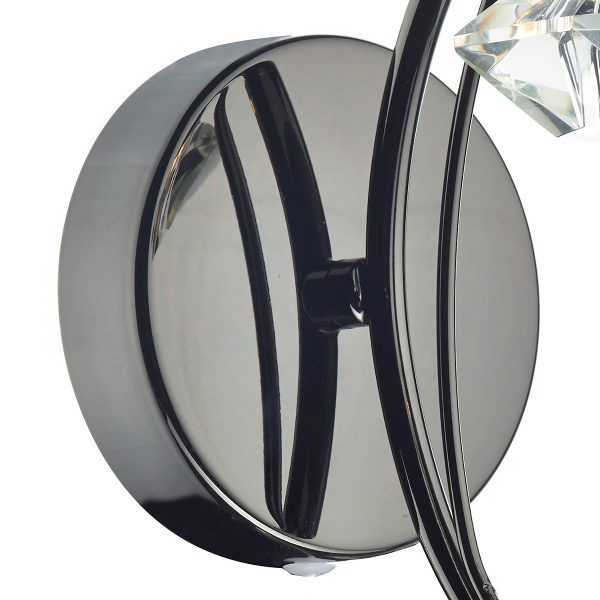 Luther Wall Light Black Chrome Crystal - Image 2