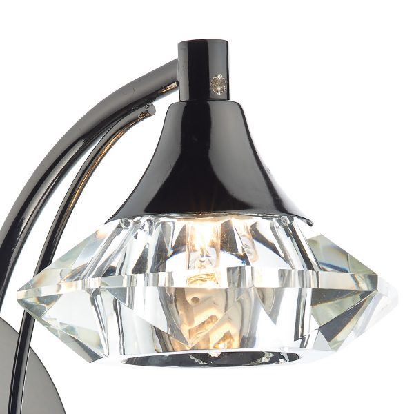 Luther Wall Light Black Chrome Crystal - Image 3