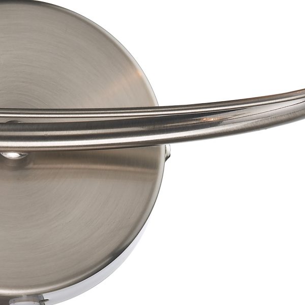 Luther 2 Light Wall Light Satin Chrome Crystal - Image 2