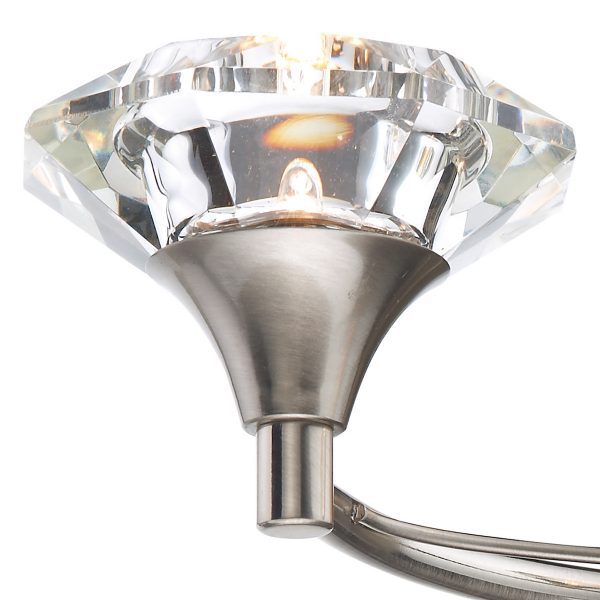 Luther 2 Light Wall Light Satin Chrome Crystal - Image 3
