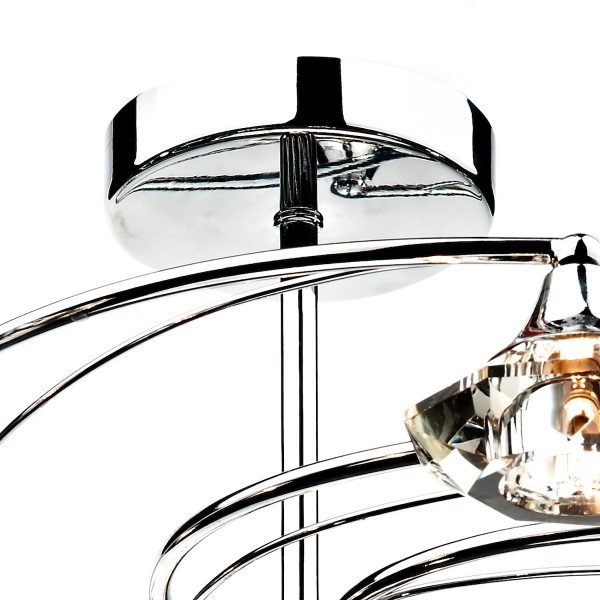 Luther 10 Light Semi Flush Polished Chrome Crystal - Image 2