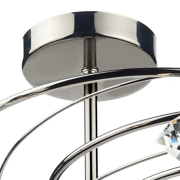 Luther 10 Light Semi Flush Black Chrome Crystal - Image 2
