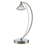 Luther Table Lamp Satin Chrome Crystal