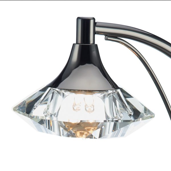 Luther Table Lamp Black Chrome Crystal - Image 2