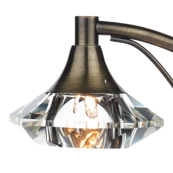 Luther Table Lamp Antique Brass Crystal - Image 3