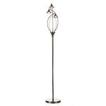 Luther 3 Light Floor Lamp Antique Brass Crystal