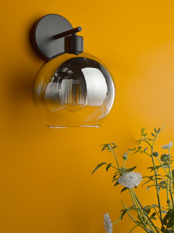 Lycia Wall Light Matt Black and Smoked Ombre Glass - Image 6