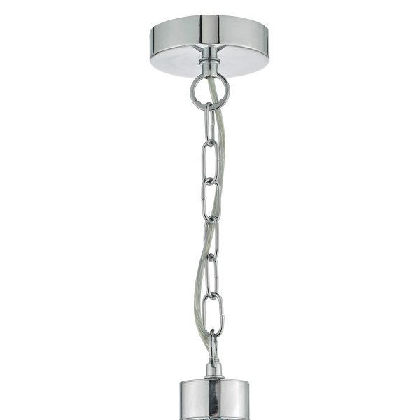Lyon 5lt Pendant Polished Chrome & Crystal - Image 4