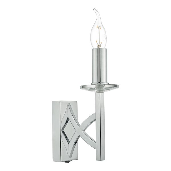Lyon Wall Light Polished Chrome & Crystal