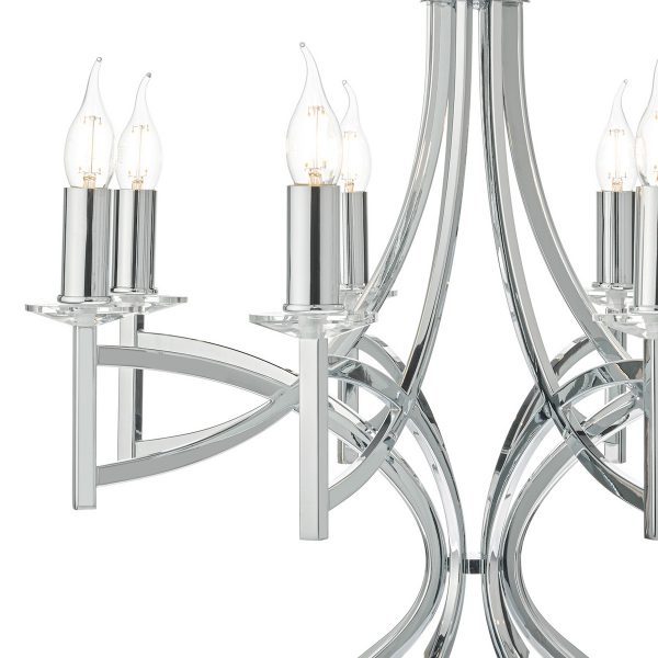 Lyon 8lt Pendant Polished Chrome & Crystal - Image 5