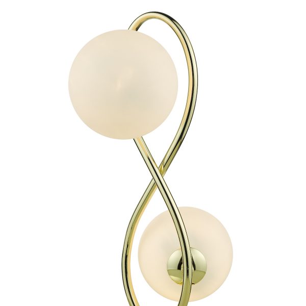 Lysandra 2 Light Table Lamp Polished Gold and Opal Glass - Image 3