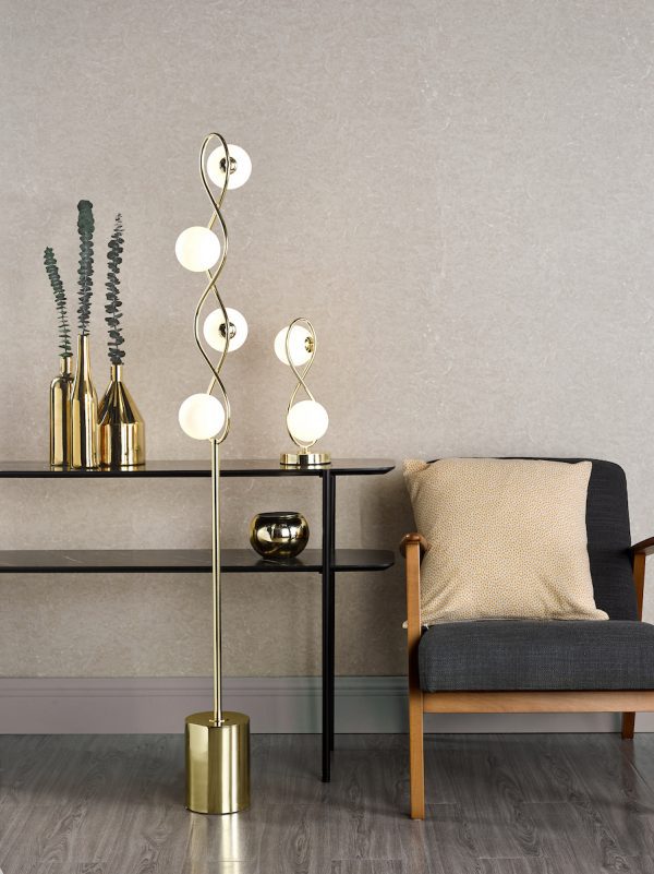 Lysandra 2 Light Table Lamp Polished Gold and Opal Glass - Image 6