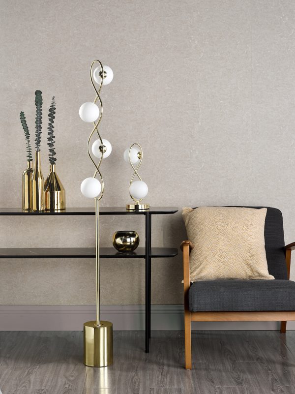 Lysandra 2 Light Table Lamp Polished Gold and Opal Glass - Image 7