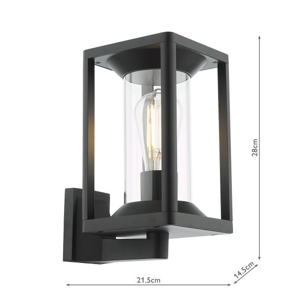 Mackenzie Outdoor Wall Light Matt Black IP65 - Image 5