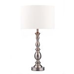 Madrid Table Lamp Satin Chrome With Shade