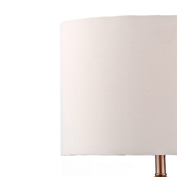 Madrid Table Lamp Satin Chrome With Shade - Image 2