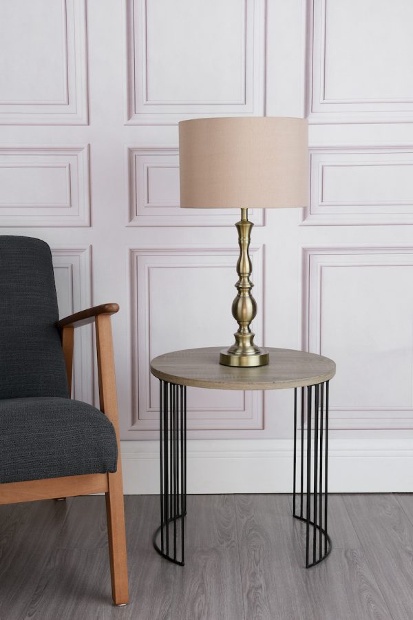 Madrid Table Lamp Antique Brass With Shade - Image 6
