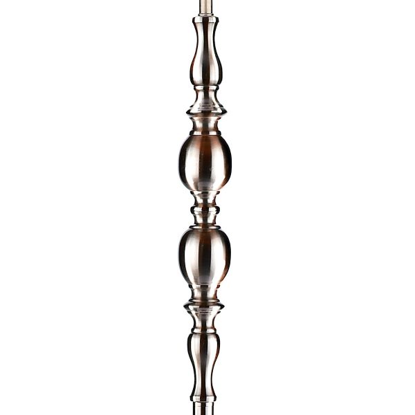 Madrid Floor Lamp Satin Chrome With Shade - Image 3