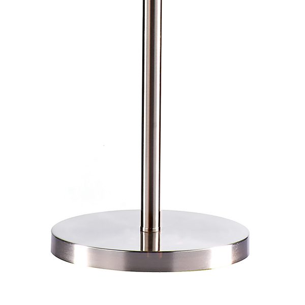 Madrid Floor Lamp Satin Chrome With Shade - Image 4