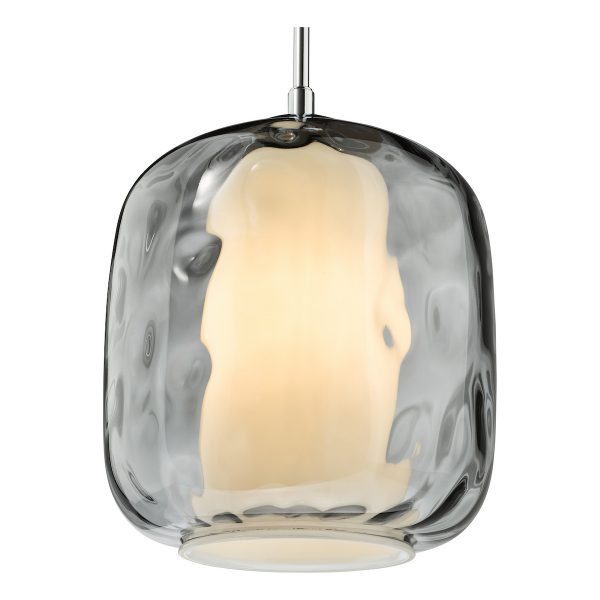 Majella Pendant Polished Chrome and Smoked Glass - Image 4