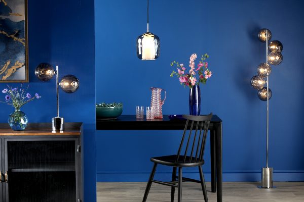 Majella Pendant Polished Chrome and Smoked Glass - Image 7