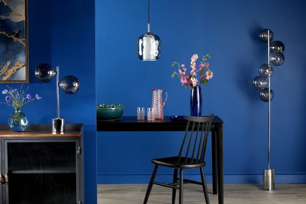 Majella Pendant Polished Chrome and Smoked Glass - Image 8