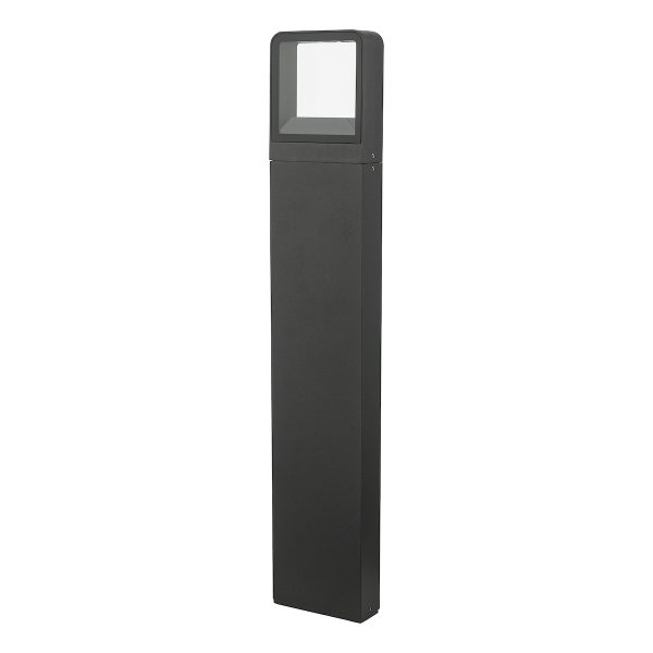 Malone Outdoor Post With Square Light Matt Grey IP65 LED - Image 2