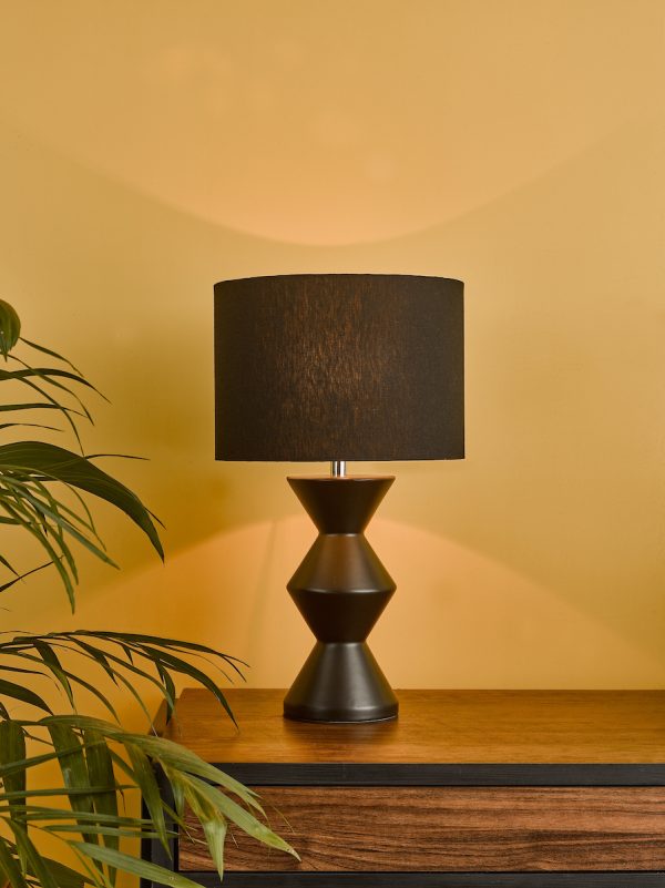 Max Table Lamp Black Ceramic With Shade - Image 3