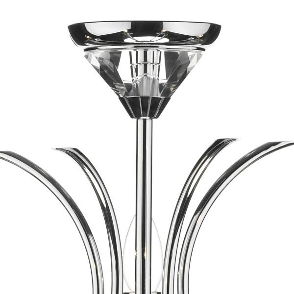 Medusa 5 Light Dual Mount Pendant K9 Crystal Polished Chrome - Image 2