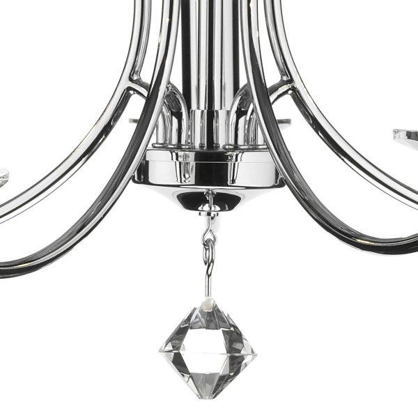Medusa 5 Light Dual Mount Pendant K9 Crystal Polished Chrome - Image 3
