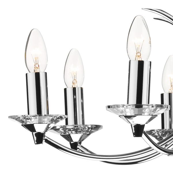 Medusa 8 Light Dual Mount Pendant K9 Crystal Polished Chrome - Image 4