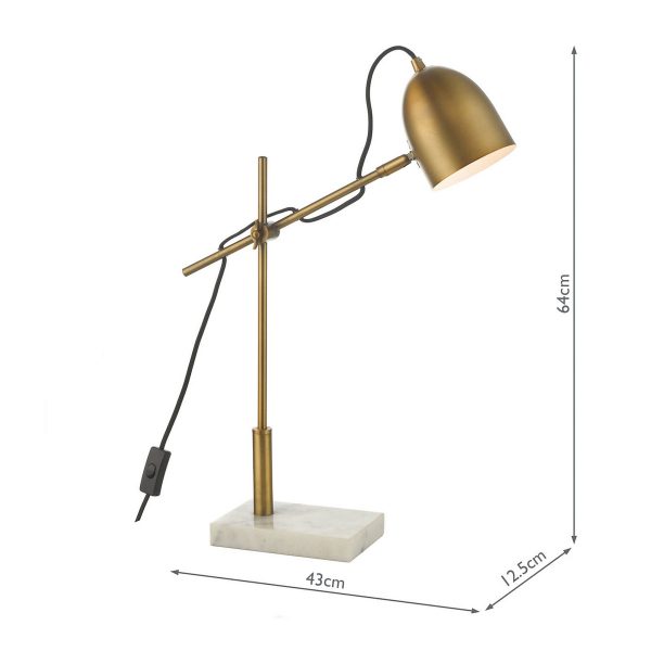 Mendal Task Lamp Bronze & Marble - Image 6