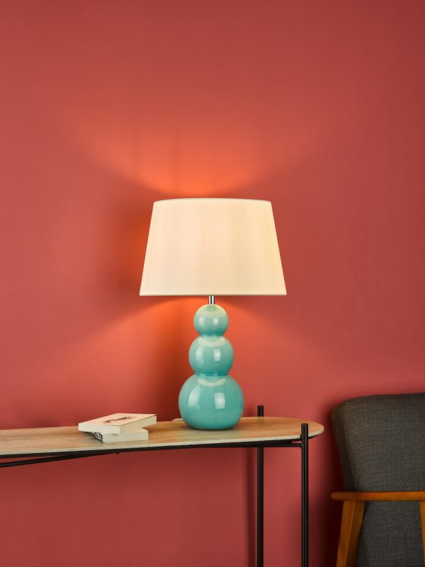 Mia Table Lamp Teal Ceramic Base Only - Image 5